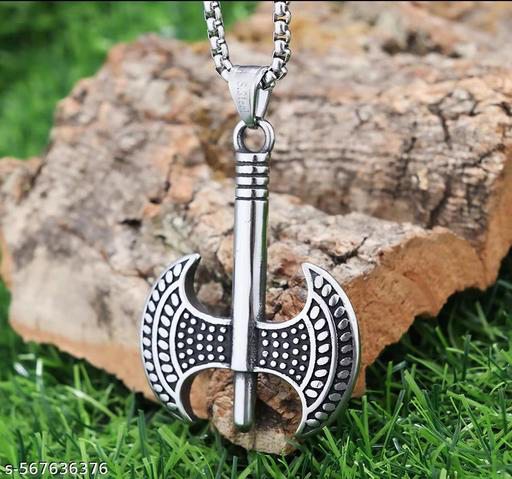 Name: Axe Necklace Pendant Chain | Western Necklace Chain | Korean Fashion Chains | Men's Fashion Chain | Boys Fashion Necklace Pendant Chain |
Base Metal: Alloy
Plating: Oxidised Silver
Stone Type: No Stone
Sizing: Non-Adjustable
Type: Necklace
Net Quant