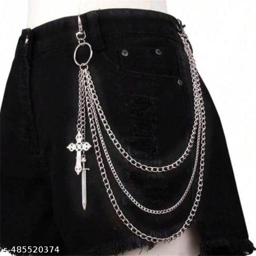 Name: Women Skirt Jeans chain Jesus cross talwar design stainless steel chain
Base Metal: Stainless Steel
Color: Silver
Net Quantity (N): 1
Occasion: Western Casual
Plating: Silver Plated
Sizing: Adjustable
Stone Type: No Stone
Type: Chain
One For All Equ
