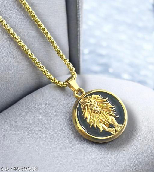 Name: Walking Lion Style Golden Necklace Pendant Chain | Western Necklace Chain | Men's Fashion Necklace Chain | Gift for Him |
Base Metal: Alloy
Plating: Gold Plated
Stone Type: No Stone
Sizing: Non-Adjustable
Type: Chain
Net Quantity (N): 1
Sizes:Free S