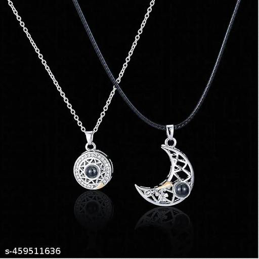 Name: Vembley Exclusive Chain Pendant for Women Sun Silver Pendant for women Silver chain for women and girls 
Base Metal: Stainless Steel
Plating: Silver Plated
Stone Type: No Stone
Sizing: Adjustable
Type: Necklace
Net Quantity (N): 2
Sizes:Free Size
Su