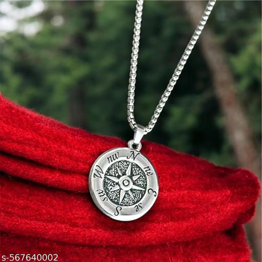 Name: Compass Necklace Pendant Chain | Boys Fashion Chain | Men's Fashion Necklace Chain | Gift for Him |
Base Metal: Alloy
Plating: Silver Plated
Stone Type: No Stone
Sizing: Non-Adjustable
Type: Necklace
Net Quantity (N): 1
Sizes:Free Size
Country of Or