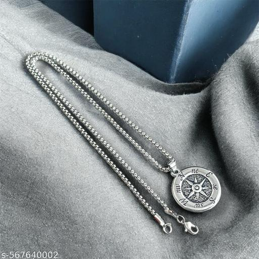 Name: Compass Necklace Pendant Chain | Boys Fashion Chain | Men's Fashion Necklace Chain | Gift for Him |
Base Metal: Alloy
Plating: Silver Plated
Stone Type: No Stone
Sizing: Non-Adjustable
Type: Necklace
Net Quantity (N): 1
Sizes:Free Size
Country of Or