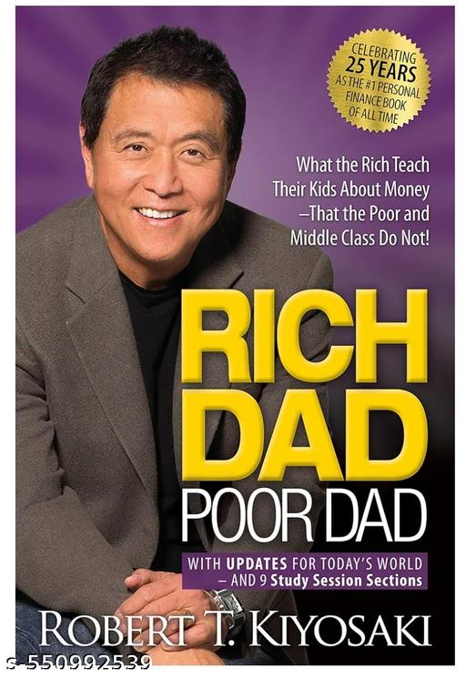 Name: Rich Dad Poor Dad (English Edition) | Robert T. Kiyosaki | Bestselling Financial Book | Paperback 
Author: Robert T. Kiyosaki
Book Format: Paperback
Genre: Health, Family & Personal Development
Language: English
Pages: 201-300 Pages
Publish Year: 20